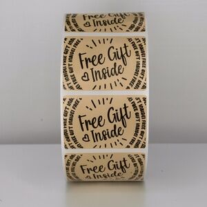 🛍️ Add a Bonus! "Free Gift Inside" Stickers for Package | Customer Appreciation
